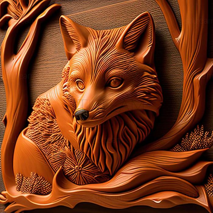 3D model fox (STL)